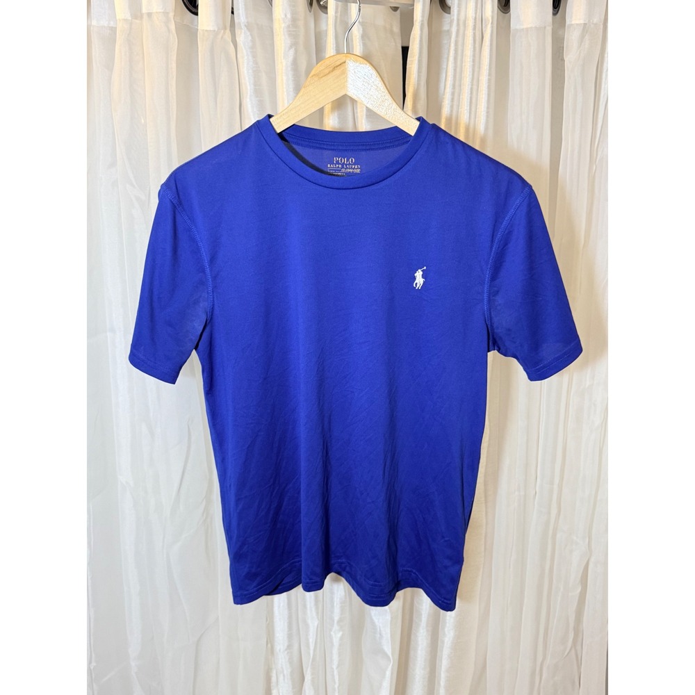 Polo Ralph Lauren T-Shirt Mens Small Blue Performance Short Sleeve Pony Logo